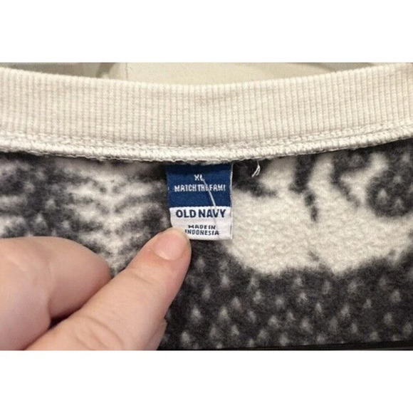 Old Navy Fleece Pajama‎ Shorts Romper Winter Bear Print Jumpsuit Size XL - Picture 6 of 7